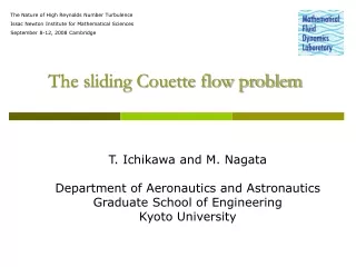 The sliding Couette flow problem