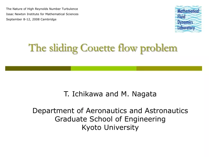 the sliding couette flow problem