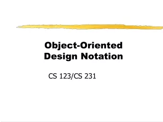 Object-Oriented Design Notation
