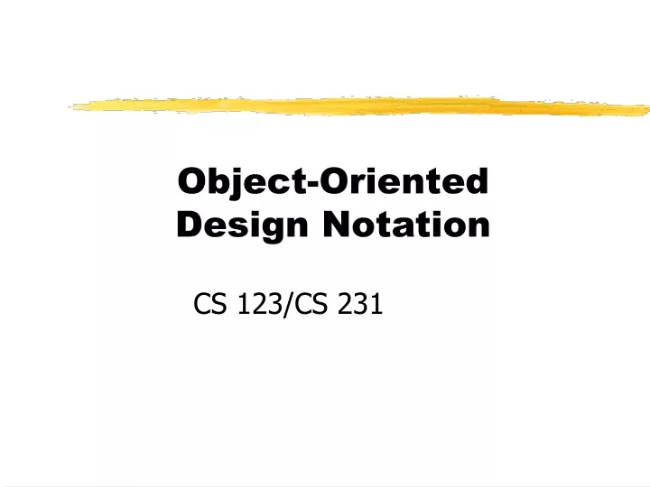 object oriented design notation
