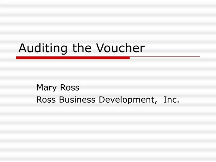 auditing the voucher