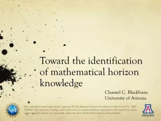 Toward the identification of mathematical horizon knowledge