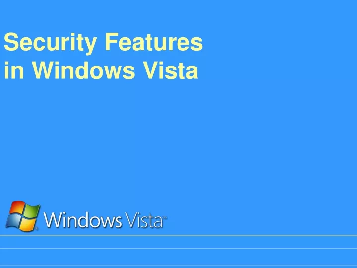 security features in windows vista