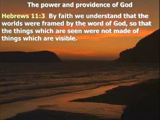 The power and providence of God