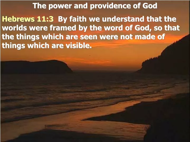 the power and providence of god hebrews