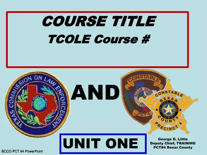course title tcole course