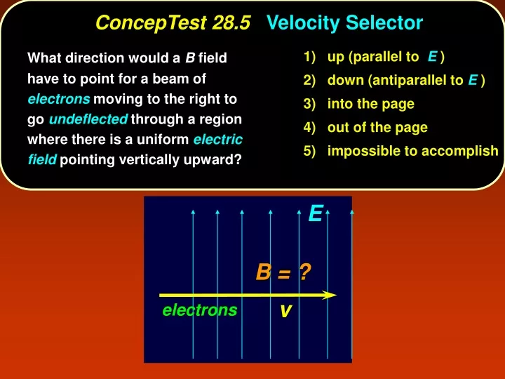 conceptest 28 5 velocity selector