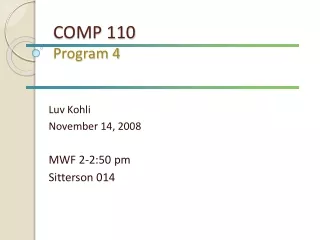 COMP 110 Program 4