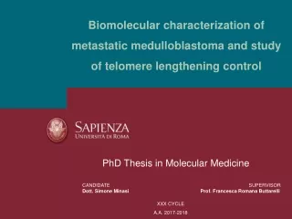 PhD Thesis in Molecular Medicine