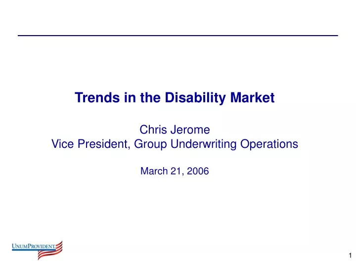 trends in the disability market chris jerome vice