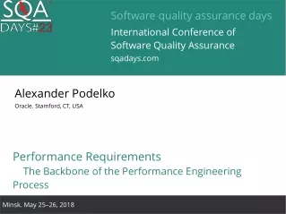 Software quality assurance days