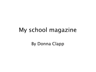 My school magazine