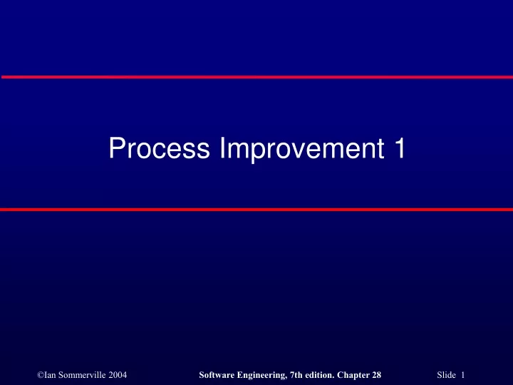 process improvement 1
