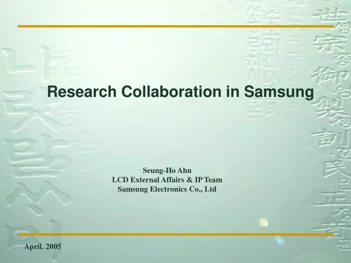 research collaboration in samsung