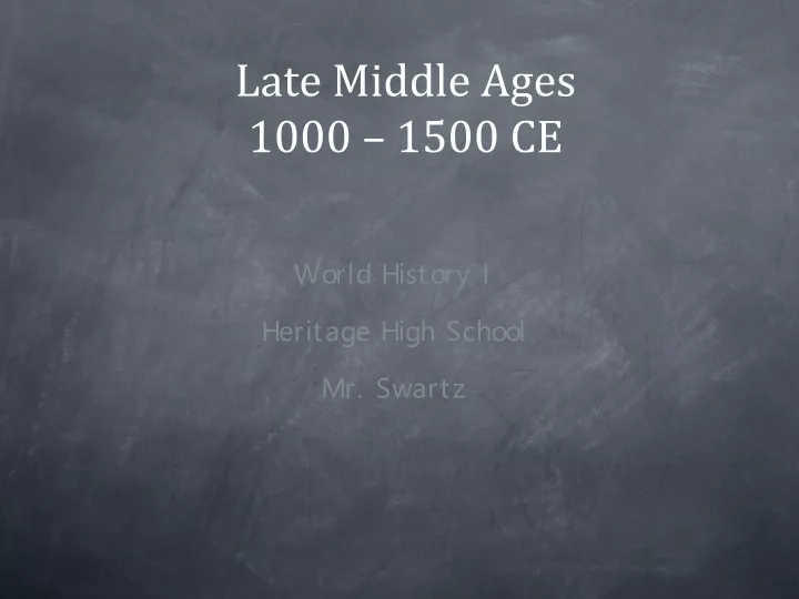 late middle ages 1000 1500 ce