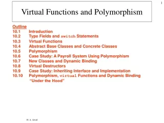Virtual Functions and Polymorphism