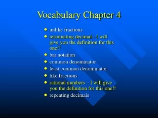 Vocabulary Chapter 4