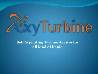 Self Aspirating Turbine Aerator for all kind of liquid