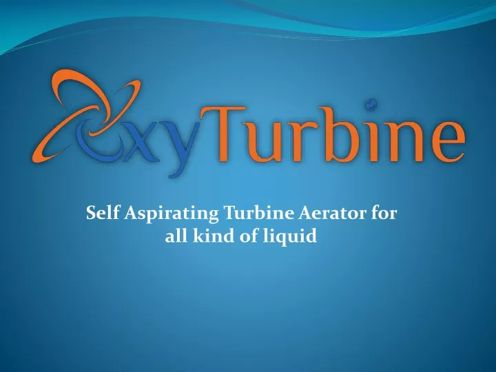 self aspirating turbine aerator for all kind of liquid