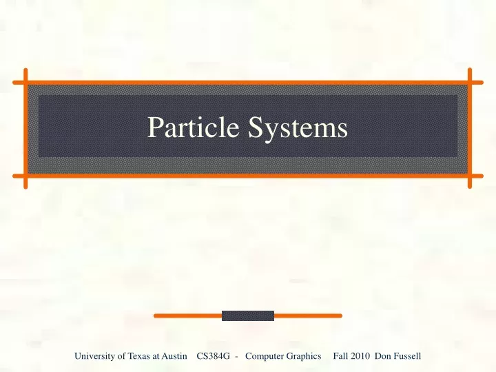 particle systems