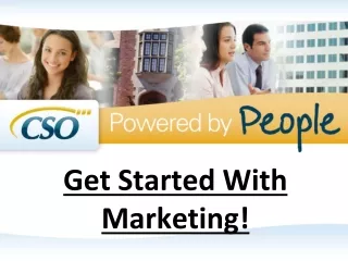 Get Started With Marketing!