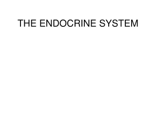 THE ENDOCRINE SYSTEM