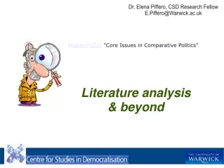 Literature analysis &amp; beyond