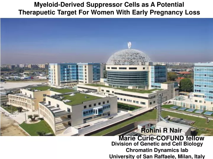 myeloid derived suppressor cells as a potential