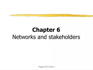 Chapter 6 Networks and stakeholders