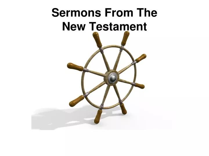 sermons from the new testament