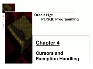 Oracle11 g :        PL/SQL Programming