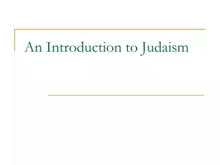 An Introduction to Judaism