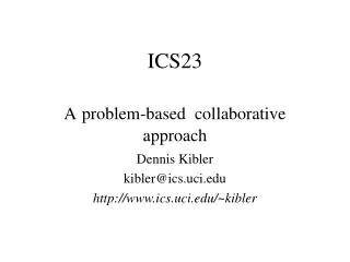 ICS23 A problem-based  collaborative approach