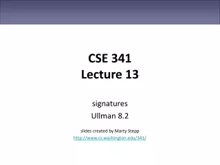 CSE 341 Lecture 13