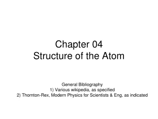 Chapter 04 Structure of the Atom