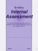 IB History  Internal Assessment - slide 1