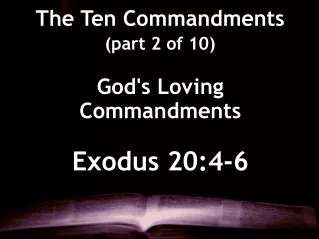 Exodus 20:4-6