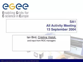 SA1 All Activity Meeting  13 September 2004