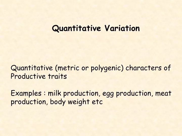 quantitative variation