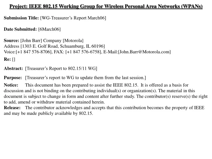 project ieee 802 15 working group for wireless