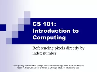 CS 101: Introduction to Computing