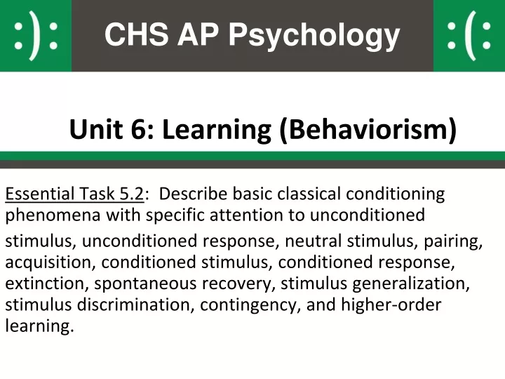 unit 6 learning behaviorism