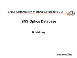 EPICS Collaboration Meeting, November 14-16
