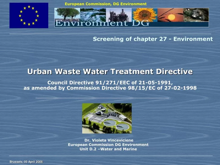urban waste water treatment directive