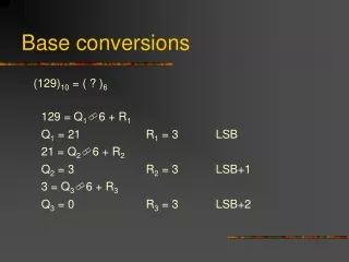 Base conversions