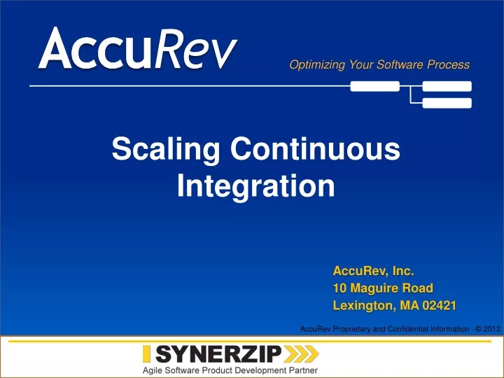 scaling continuous integration
