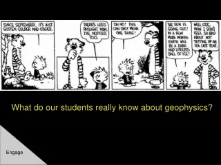 What do our students really know about geophysics?