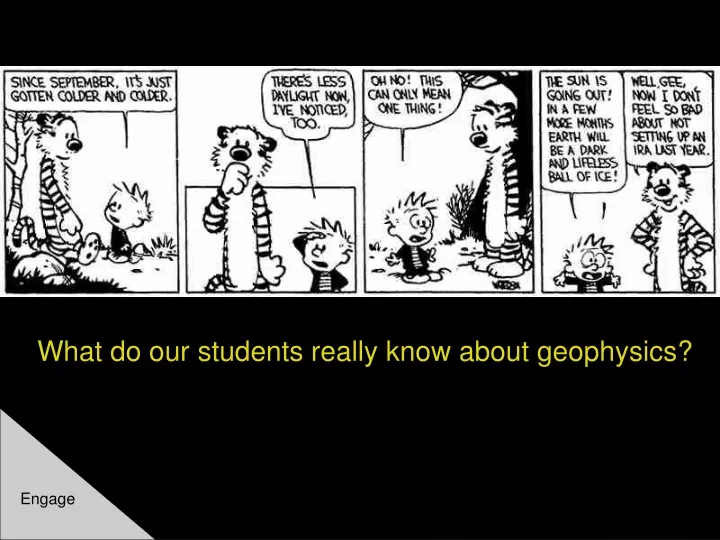 what do our students really know about geophysics