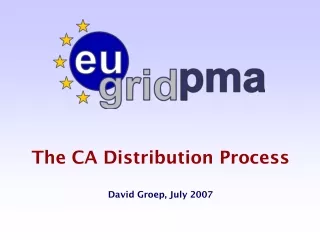 The CA Distribution Process David Groep, July 2007