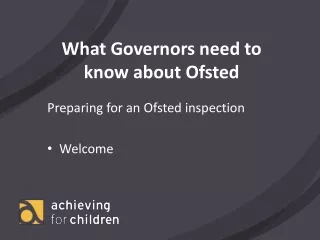 What Governors need to know about Ofsted